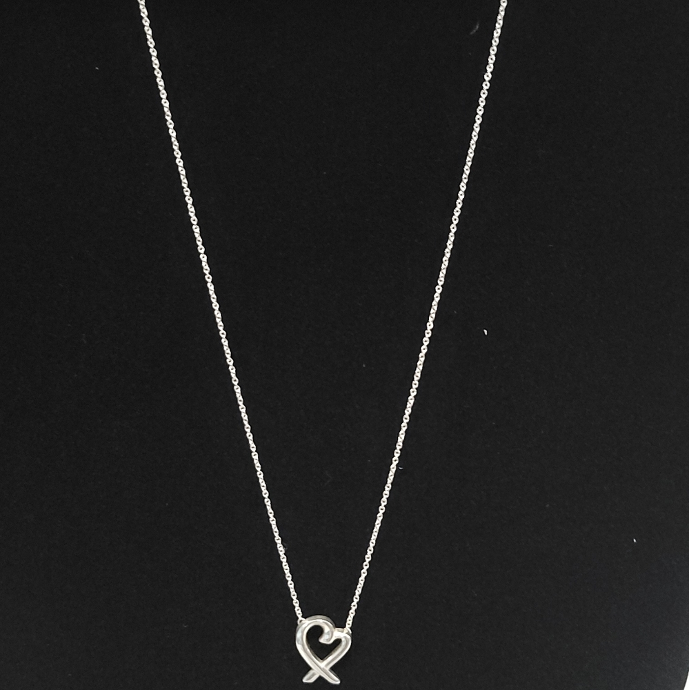 Picasso Loving Heart Pendant Tiffany's Necklace - Preloved